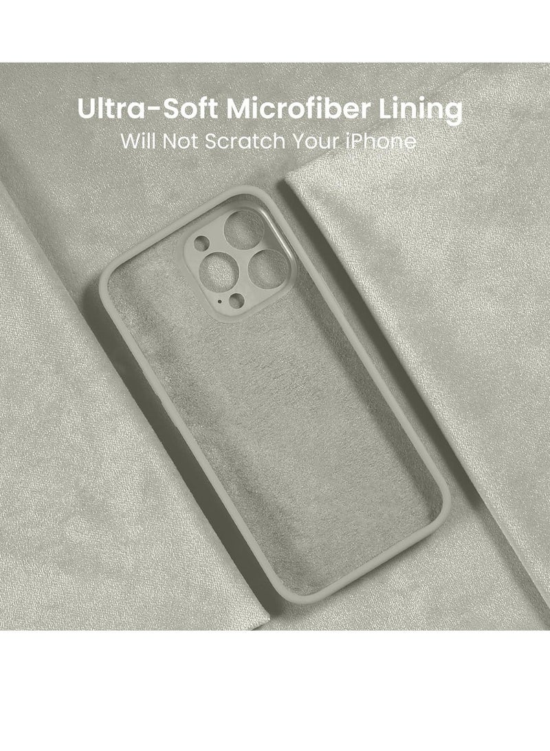 MUNTAQI Designed for iPhone 15 Pro Max Case, Silicone Upgraded [Camera Protection] for iPhone 15 ProMax Case with [2 Screen Protectors], Anti-Scratch Microfiber Lining, 6.7 inch, Stone - Image 5