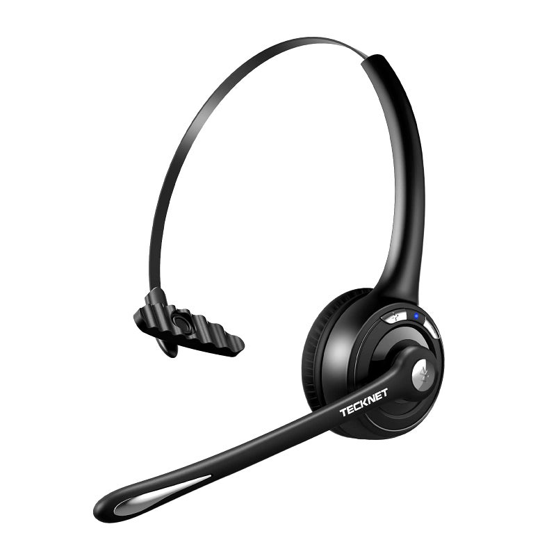 TECKNET Bluetooth Headset, Wireless On Ear Headphones with Noise Cancelling Microphone for Trucker, Hand Free Wireless Headset with Mute Mic for Phone - Image 1