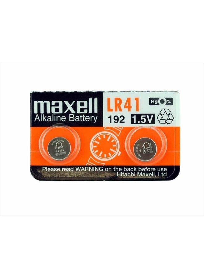 Maxell 2 x Maxell LR41 /192 / AG3 / V3GA 1.5v Alkaline Button Cell Battery Batteries - Image 2