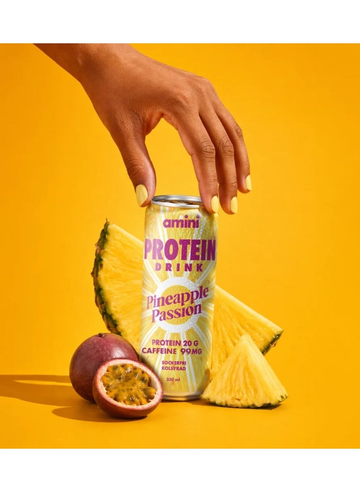 dovember Amini Protein Carbonated Drink Pineapple passion 6*330ml - Image 5