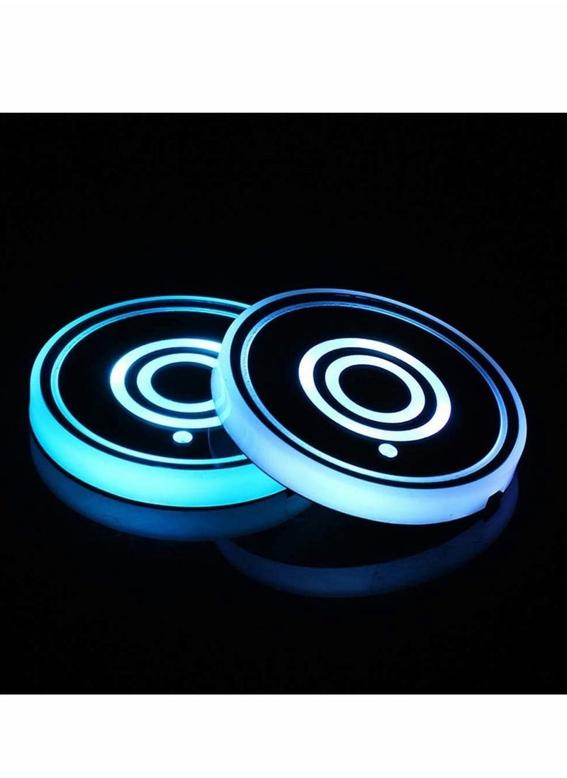 Y&D Car Cup Holder Coaster, 2PCS LED Coaster with 7 Colors Changing USB Charging Mat, Luminescent Pad Interior Atmosphere Lamp Decoration Light  - Image 4