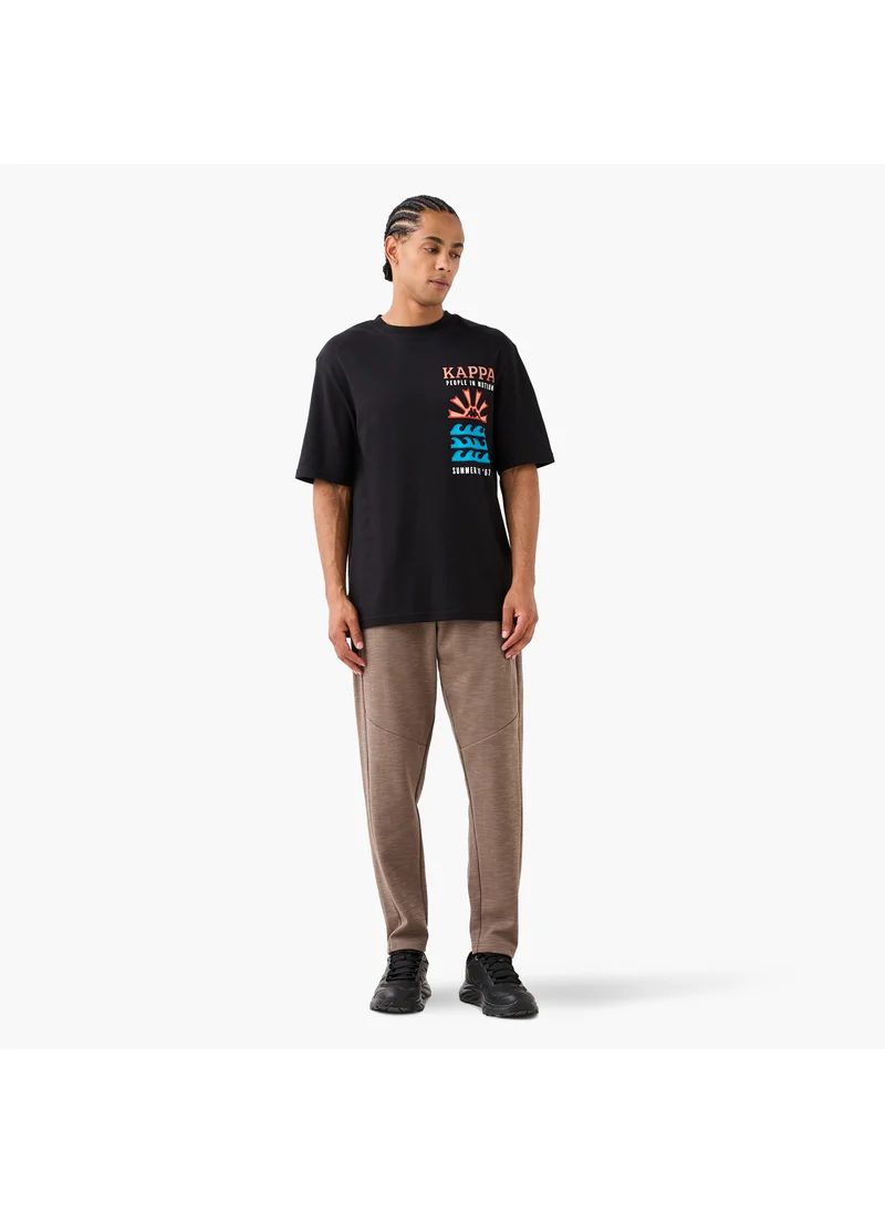 Kappa Kappa Panelled Joggers with Drawstring and Pockets