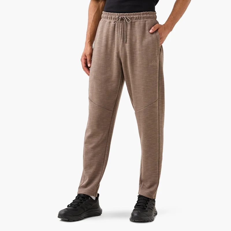 Kappa Regular Fit Panelled Joggers with Drawstring Closure and Pockets