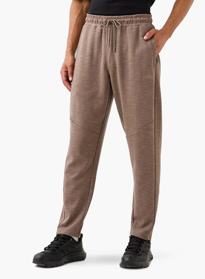 Kappa Regular Fit Panelled Joggers with Drawstring Closure and Pockets