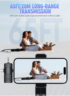 Generic 3-in-1 Wireless Lavalier Microphone with Apple, Android, and 3.5mm Compatibility, Real-time Audio Transmission, and Active Noise Cancellation for High-Quality Recording, Livestream, and Multi-Person Interaction  - Image 3