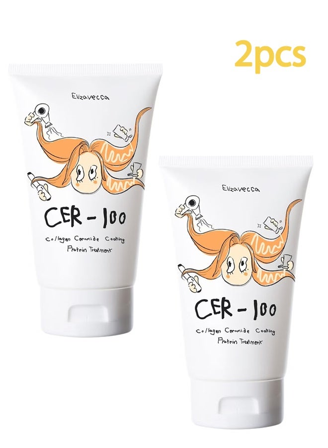 Elizavecca Hair Mask for Damaged Hair-Collagen Coating Hair Protein Treatment Deep Conditioning Hair Mask for Dry Damaged Hair, Fortifies, and Helps Prevent Split Ends and Hair Breakage - Image 1