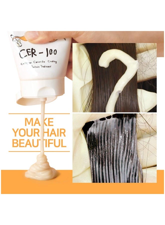 Elizavecca Hair Mask for Damaged Hair-Collagen Coating Hair Protein Treatment Deep Conditioning Hair Mask for Dry Damaged Hair, Fortifies, and Helps Prevent Split Ends and Hair Breakage - Image 4