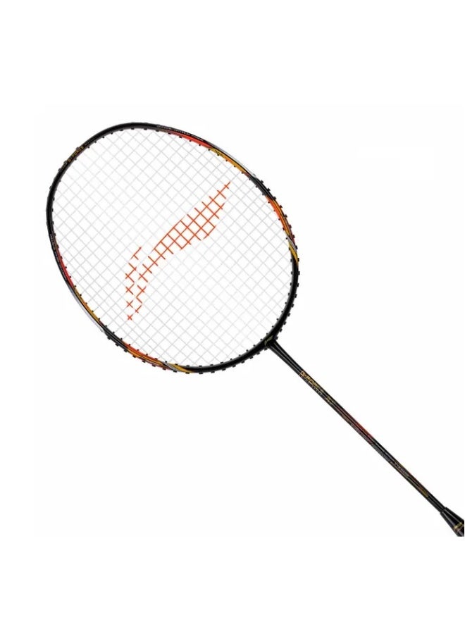 لي-نينج مضرب تنس الريشة G-Force X5-82 جرام G6، مشدود الأوتار، مع غطاء كامل مجاني، أسود/برتقالي - Image 1