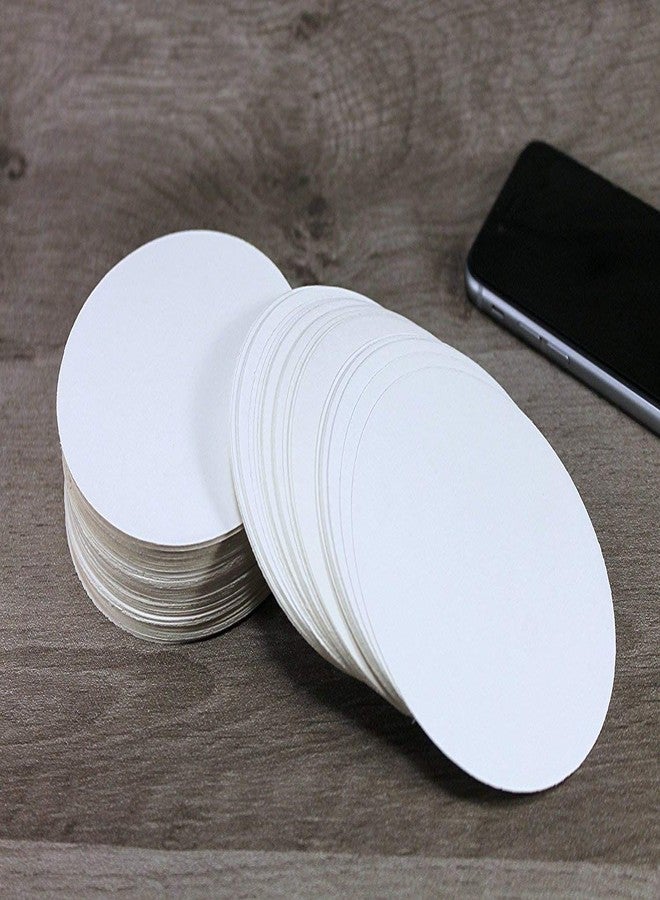 eSplanade Disposable Paper Coasters with Wooden Stand - Use and Throw Reversible Round Paper Coasters - Set of 500 - White - Image 2