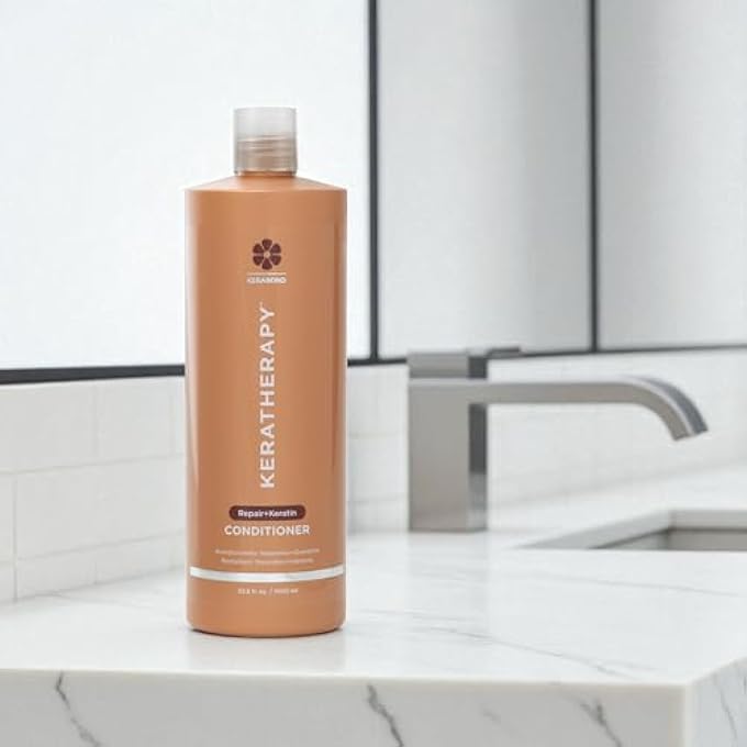 KERATHERAPY REPAIR CONDITIONER FOR DAMAGED HAIR - KERATINFIXX CAVIAR CONDITIONER FOR DRY HAIR WITH ARGAN OIL & KERABOND TECHNOLOGY - KERATIN INFUSED TREATMENT FOR DRYNESS & BREAKAGE REPAIR, 33.8 OZ - Image 3