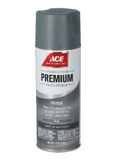 ACE Premium Paint Plus Primer Superb Coverage Smooth Enamel Primer Spray Paint Grey 12 oz 17031  - Image 1