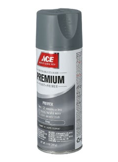 ACE Premium Paint Plus Primer Superb Coverage Smooth Enamel Primer Spray Paint Grey 12 oz 17031  - Image 2