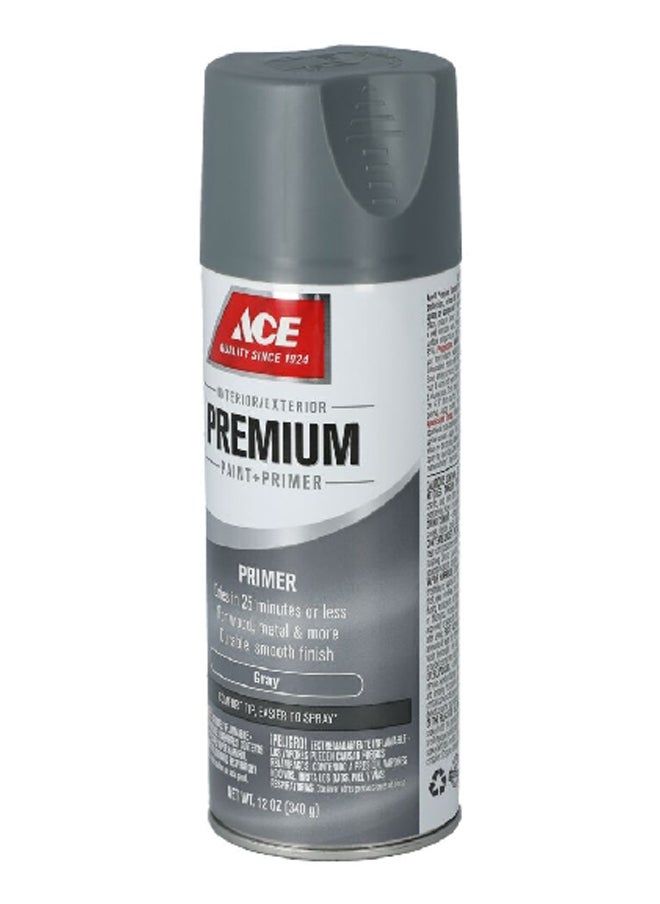 ACE Premium Paint Plus Primer Superb Coverage Smooth Enamel Primer Spray Paint Grey 12 oz 17031  - Image 2