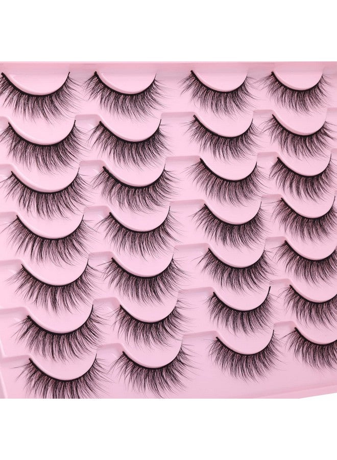 Kiromiro Wispy Lashes 12Mm False Eyelashes Natural Look Short Fluffy Faux Mink Eyelashes Wispies Ripple Strip Lashes Pack 14 Pairs - Image 3