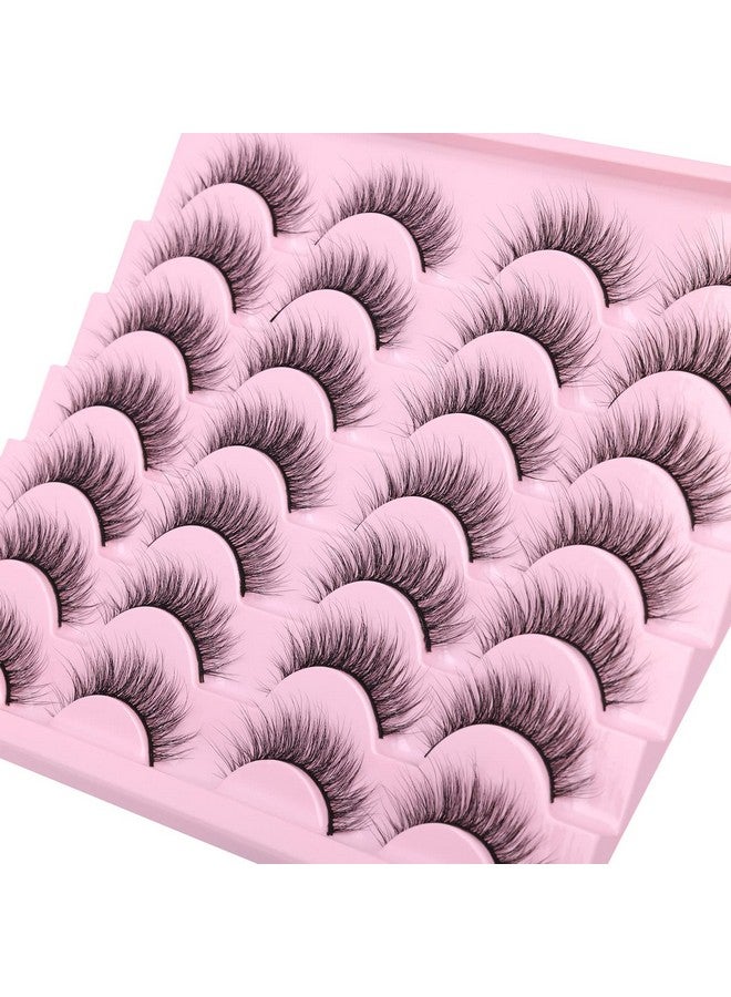 Kiromiro Wispy Lashes 12Mm False Eyelashes Natural Look Short Fluffy Faux Mink Eyelashes Wispies Ripple Strip Lashes Pack 14 Pairs - Image 2