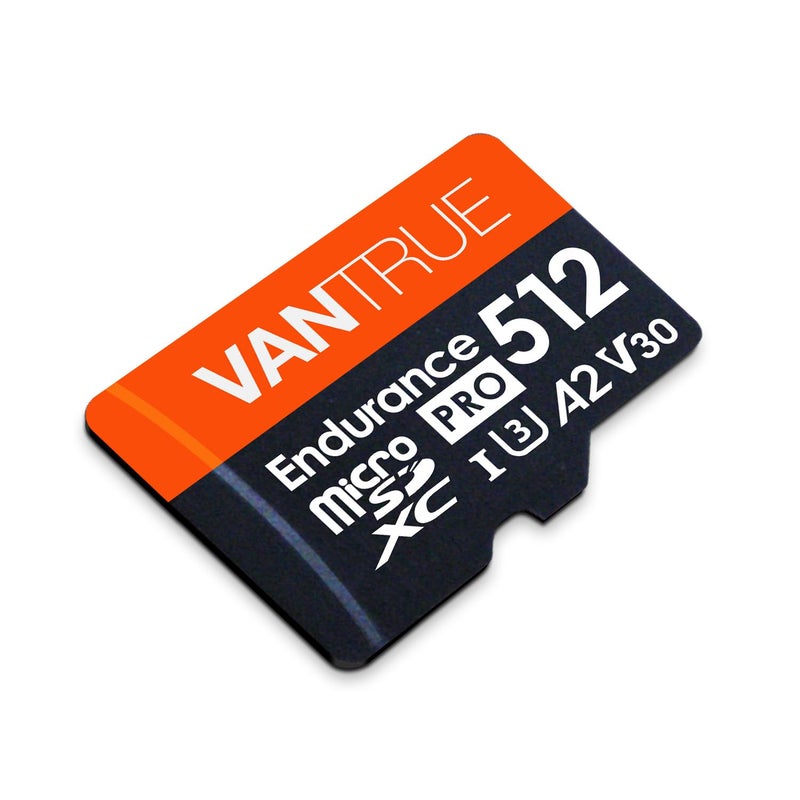 Vantrue 512GB microSDXC UHS-I U3 4K UHD Video High Speed Transfer Monitoring SD Card with Adapter for Dash Cams, Body Cams, Action Camera, Surveillance & Security Cams - Image 2