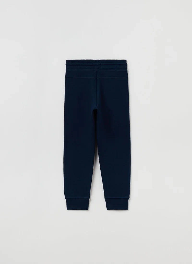 او في اس Ovs Boys Fleece Joggers With Drawstring And Print