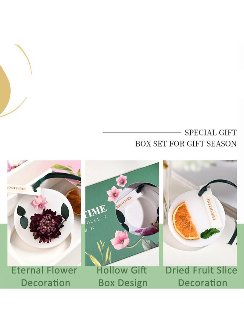 3Pcs Aromatherapy Tablets Wax, Long-Lasting Preserved Flower-Scented Sachets for Wardrobe Drawer Bedroom- Round  - Image 2