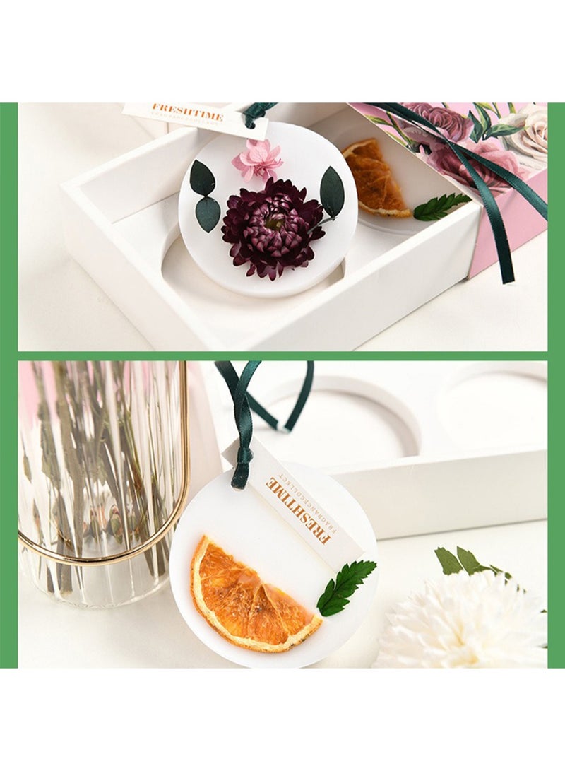 3Pcs Aromatherapy Tablets Wax, Long-Lasting Preserved Flower-Scented Sachets for Wardrobe Drawer Bedroom- Round  - Image 5