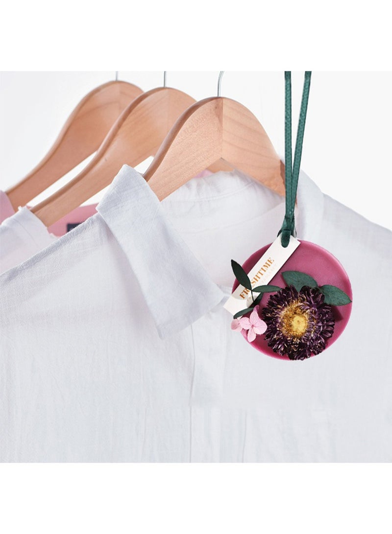 3Pcs Aromatherapy Tablets Wax, Long-Lasting Preserved Flower-Scented Sachets for Wardrobe Drawer Bedroom- Round  - Image 4