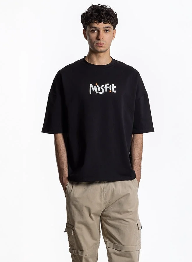 SHAPES SLOGAN PRINTED T-SHIRT