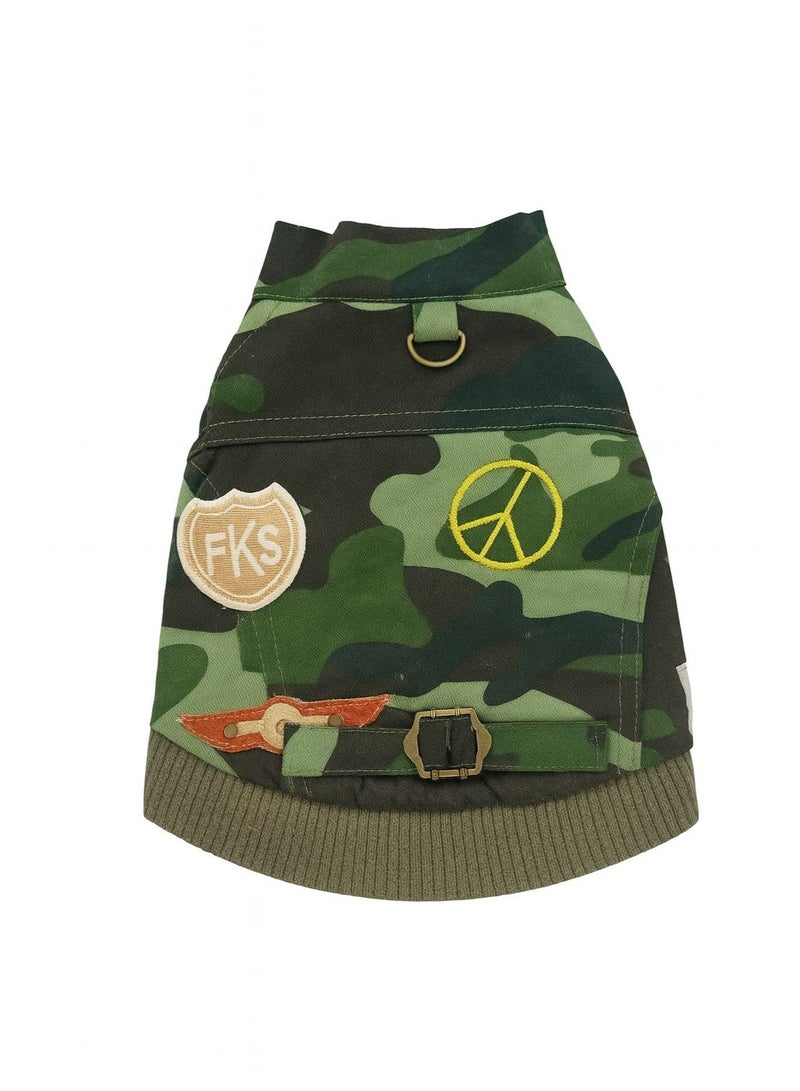 سترة تمويه للكلاب على طراز الجيش - دافئة وأنيقة - Image 2