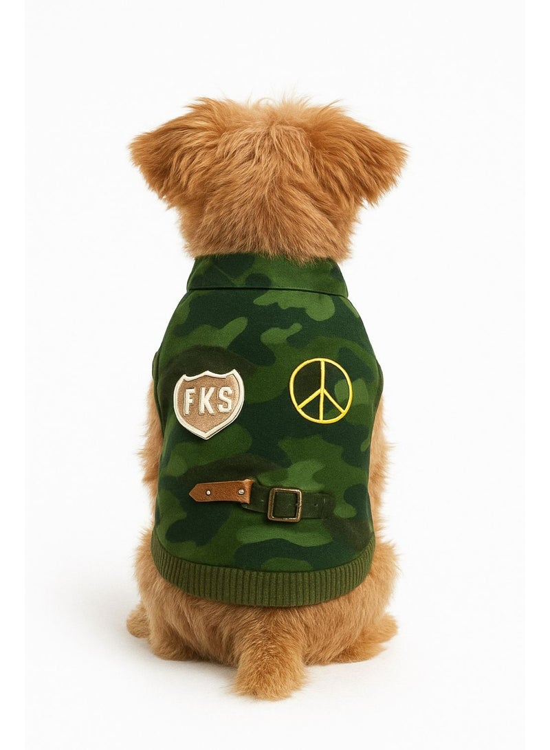 سترة تمويه للكلاب على طراز الجيش - دافئة وأنيقة - Image 1
