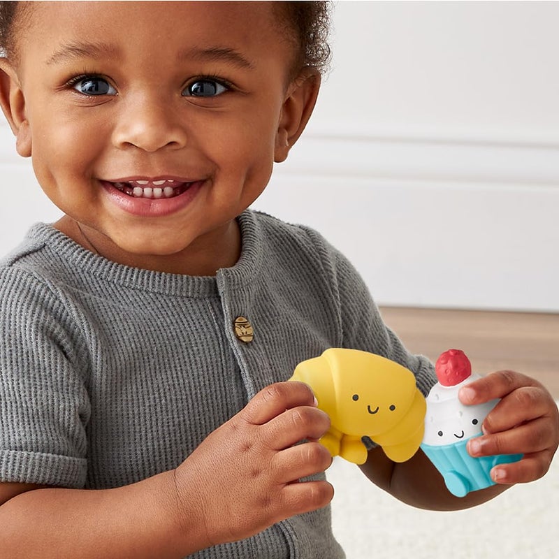 Itzy Ritzy Put & Take Activity Toy â€“ Spill & Fill Includes 4 Squeezable Pieces for Infants & Toddlers â€“ Great for Sorting, Imaginative Play & Sensory Engagement (Bakery) - Image 3