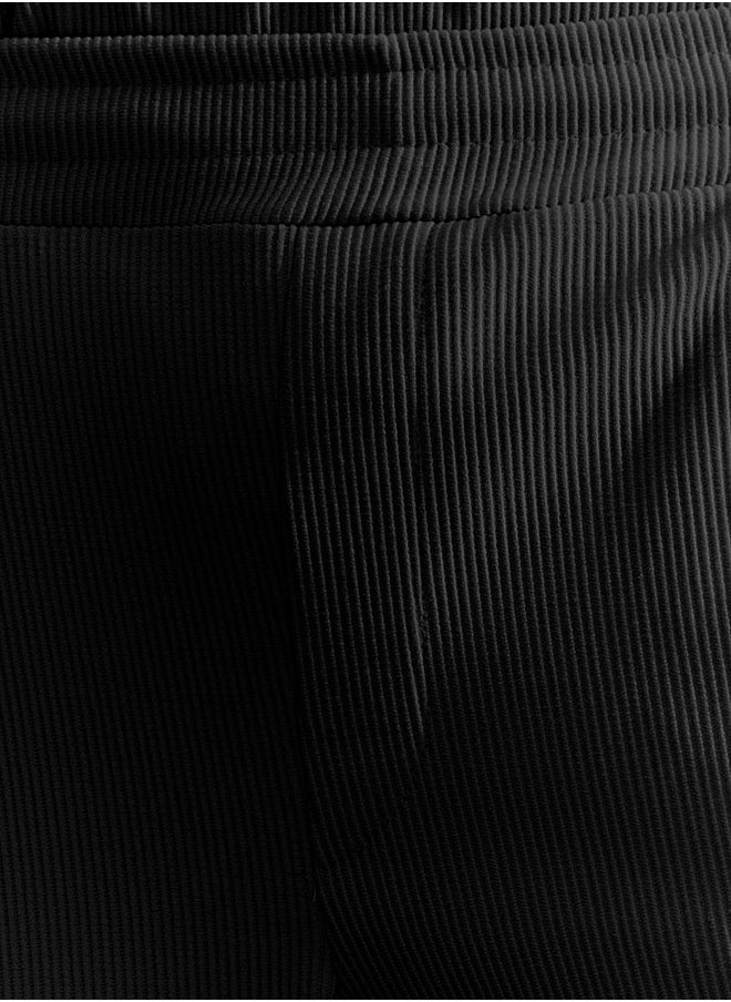 Limited Edition Black / Wide Leg Textured Wrinkle-Free Hidden Drawstring One Piece Sweatpants TMNSS23EA00013