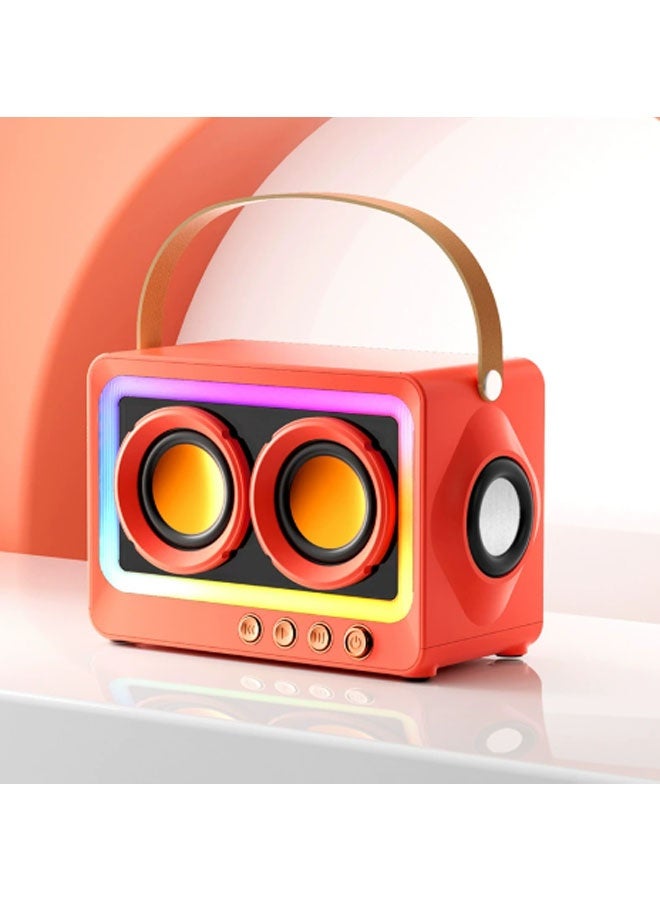 نيوترل مكبر صوت بلوتوث محمول C40 للاستخدام في الهواء الطلق مزود بفتحة لبطاقة الذاكرة ومضخم صوت وإضاءة RGB نابضة بالحياة وتشغيل الموسيقى واستقبال المكالمات. مثالي للألعاب ومشاهدة الأفلام وحفلات أعياد الميلاد وتناول الطعام في الهواء الطلق والمزيد. (أحمر) - Image 1