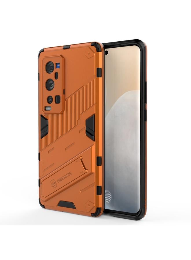 Punk Armor 2 in 1 PC + TPU Shockproof Case with Invisible Holder For vivo X60 Pro Plus 5G