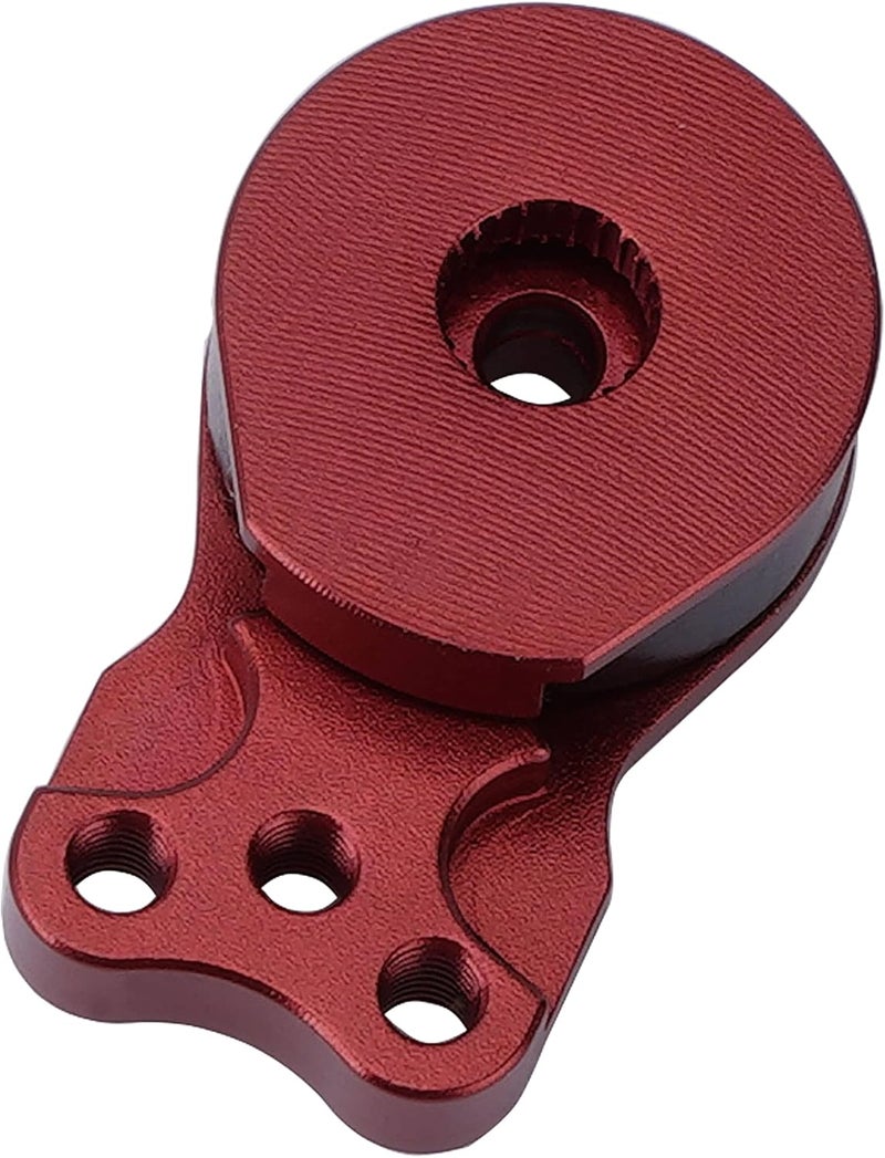 DJX Aluminum 25T Servo Saver 3 Holes Adjustable Hi-Torque Servo Horn for 1/8 1/10 Remote Control Car Boat (Red) - Image 4