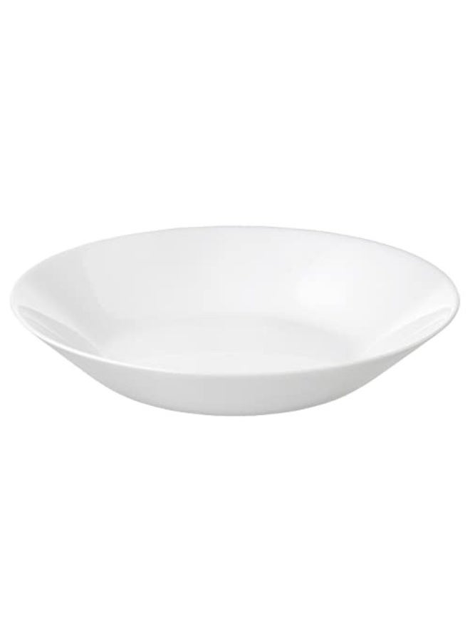 OFTAST 6-Piece Porcelain Dinner Deep Plate 20Cm Dishwasher And Microwave Safe. White. - Image 3