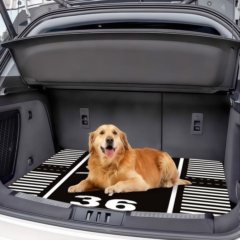 Airport Runway Car Trunk Mat 1pc Stylish Design Unique Touch - Image 3