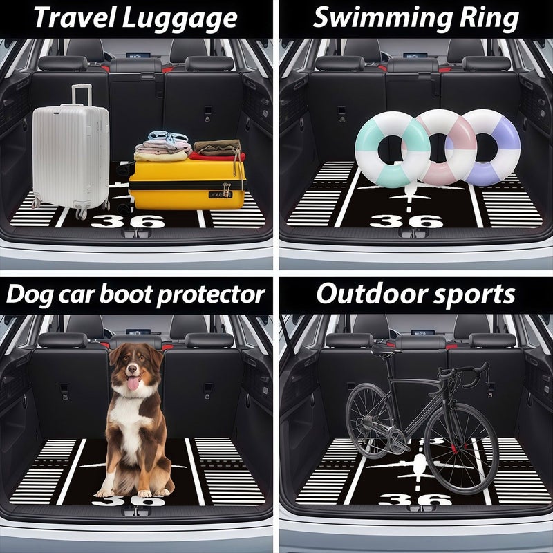 Airport Runway Car Trunk Mat 1pc Stylish Design Unique Touch - Image 5