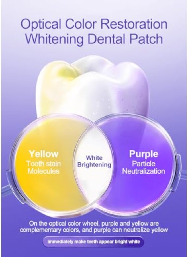 Purple Teeth Whitening Strips, Gentle Adhesive Dental Care Strips for Daily Oral Routine, Comfortable Fit, Helps Improve Tooth Appearance u0026 Overall Smile Look, 30-Min Use - Image 2