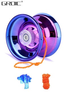 GROIC YOYO Responsive,Professional Metal Yoyo, Premium Plastic Yoyo,Yoyo with Bearing for Advanced Yoyo Players + Glove  - Image 1