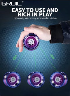 GROIC YOYO Responsive,Professional Metal Yoyo, Premium Plastic Yoyo,Yoyo with Bearing for Advanced Yoyo Players + Glove  - Image 3