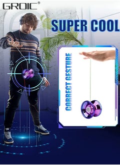 GROIC YOYO Responsive,Professional Metal Yoyo, Premium Plastic Yoyo,Yoyo with Bearing for Advanced Yoyo Players + Glove  - Image 2