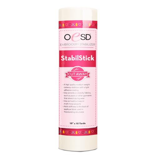 OESD StabilStick Cut Away Embroidery Stabilizer 10" x 10 Yd Roll - Image 1