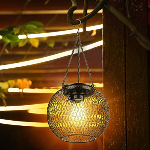 KagoLing Solar Lantern Outdoor Waterproof, KagoLing Upgraded Hanging Solar Lights Outdoor Garden Decorations Decorative Lighting Solar Powered Waterproof Tree Lantern for Garden Yard Patio Pathway, 4 Pack - Image 2