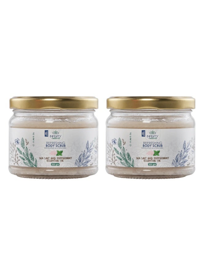 Infinity Natural Refreshing Body Scrub with Mint & Sea Salt 325g 1+1