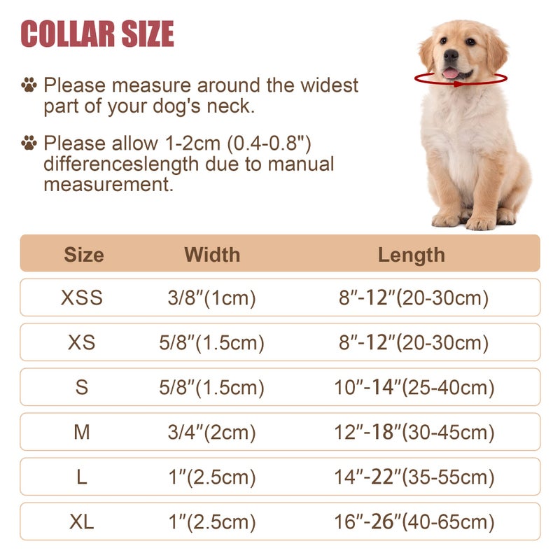BOOMIBOO Reflective Dog Collar with Buckle Adjustable Safety Nylon Collars for Small Medium Large Dogs, Navy Blue S - Image 5