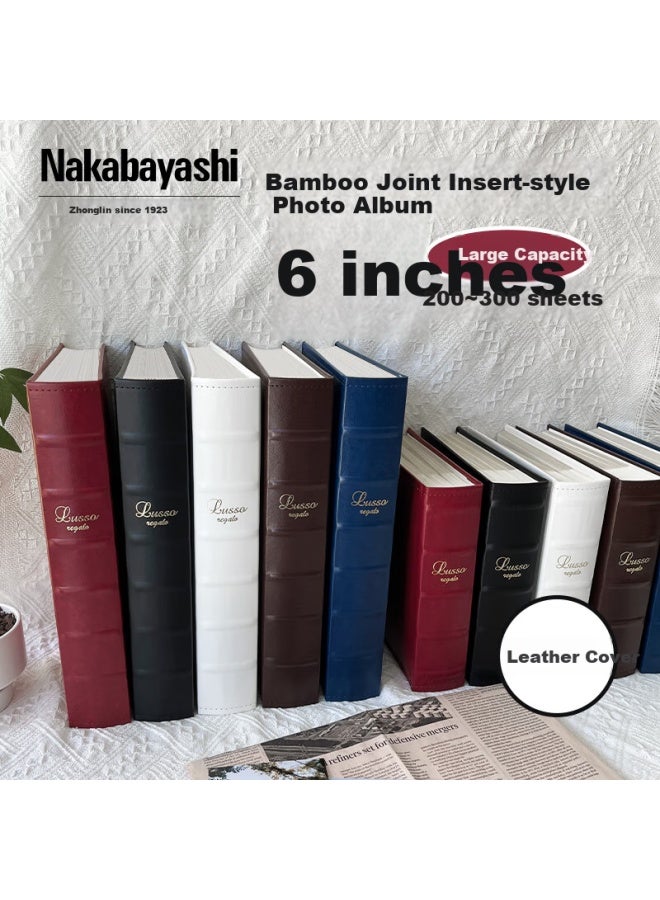 Ncl Zhonglin Pocket Photo Al, 300 Pages, 6-inch, Pu Leather, Vintage Photo Collection, Insert Pages, Family Photo Book, Diy Memory Book, Photo Book, Nbzj-3up6 - Image 2