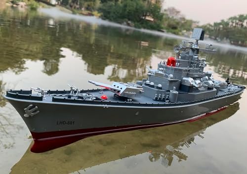 Ssccgym 236 Inch Remote Controlled Warship Battleship10kmh 4WD 24G RC Controlled Ship 1390 Scale On Water Lakes Pools Exhibits Models for 14Y - Image 5