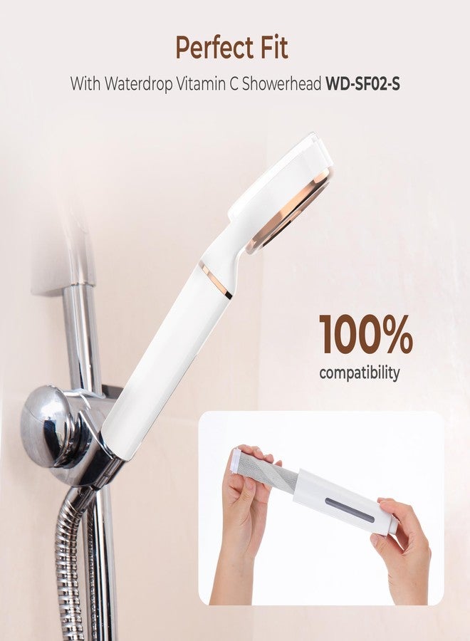 Waterdrop فلتر استبدال رأس الدش المحمول Waterdrop لـ SF02-SL و SF02-SR، مُلين للمياه العسرة، 3 عبوات - Image 2