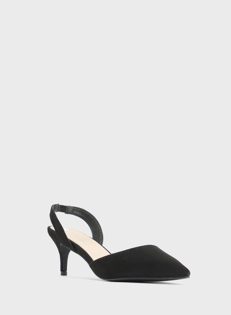 Spot-On Mid Heel Pump With Slingback - Image 2