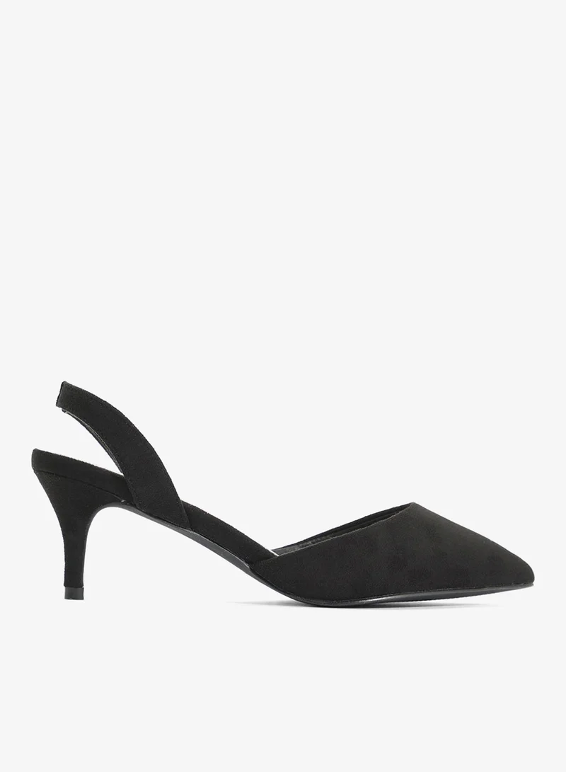 سبوت أون حذاء كعب متوسط بحزام خلفي