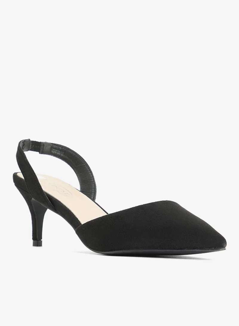 سبوت أون حذاء كعب متوسط بحزام خلفي