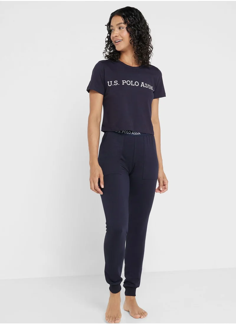 U.S. Polo Assn. Logo Drawstring Sweatpants